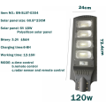 Solar street light with induction remote control